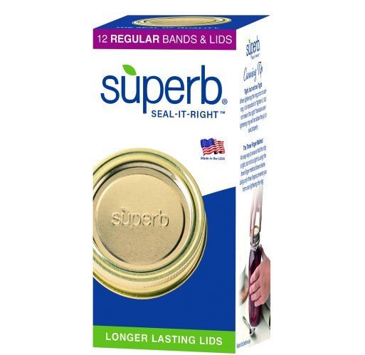 Superb Canning Lids & Bands Regular Mouth 12ct. - Sunrise Market & Deli, LLC