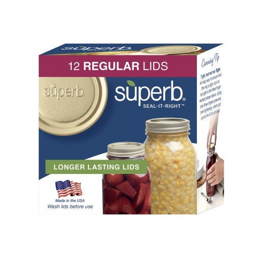 Superb Canning Lids Regular Mouth 12ct. - Sunrise Market & Deli, LLC