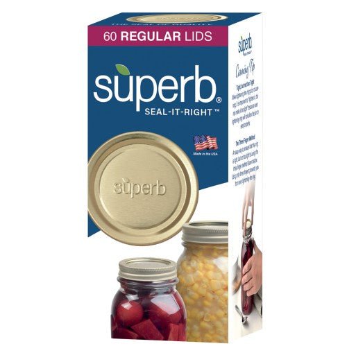 Superb Canning Lids Regular Mouth 60ct. - Sunrise Market & Deli, LLC