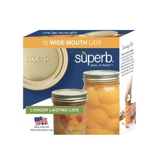 Superb Canning Lids Wide Mouth 12ct. - Sunrise Market & Deli, LLC