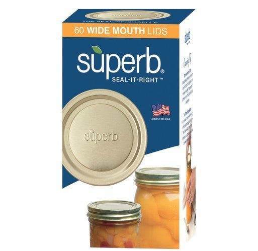 Superb Canning Lids Wide Mouth 60ct. - Sunrise Market & Deli, LLC